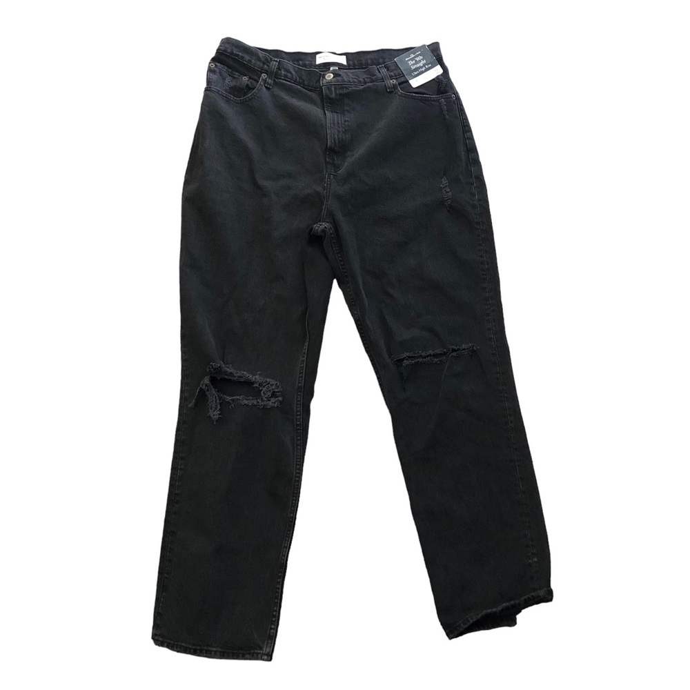 Abercrombie & Fitch 90s Ultra High Rise Black Jean Curve Love